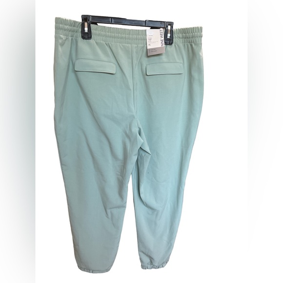 Nine West Women’s Elastic-Cuff Relaxed Jogger Pant Mint XL Mid Rise Loose Fit - Picture 4 of 10
